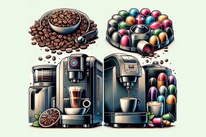 máquina de café em grãos ou em cápsulas